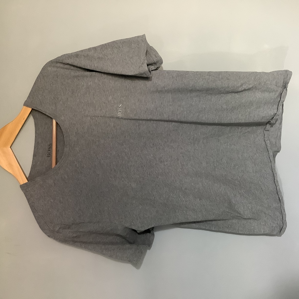 Hugo Boss Crew Neck T Shirt - Size XL - Grey Marl - Cotton - P2P 20โ - Picture 5 of 8